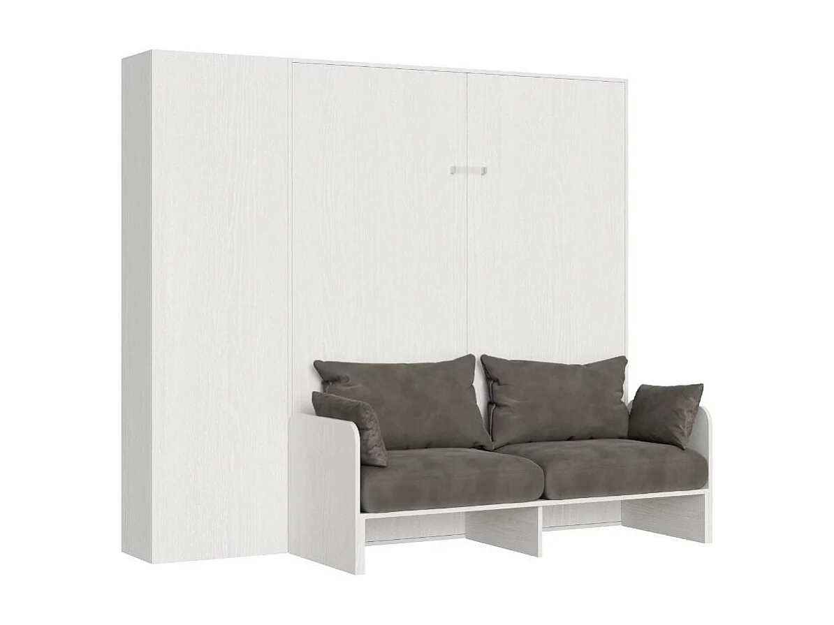 Bedkast 160x190 cm met bank en Kanto withouten opbergzuil-Kleur Microvezel 41