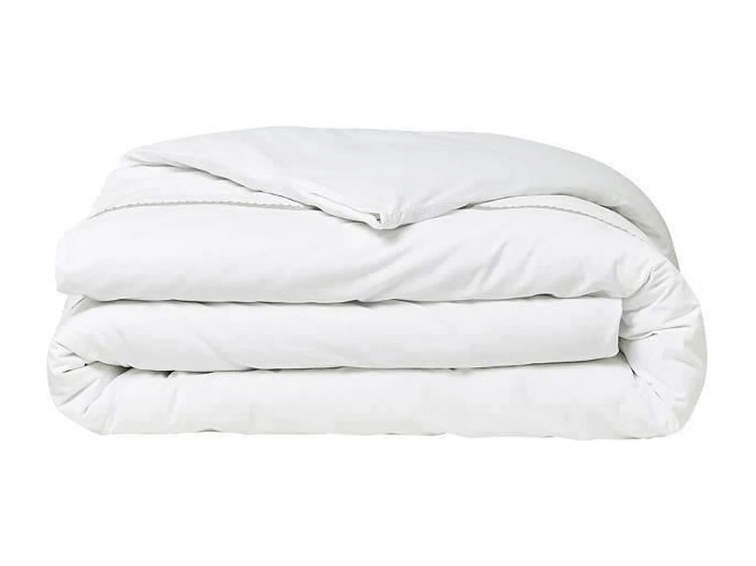 Beddengoedset - 220 x 240 cm - 100% Percale Kant afwerking - Krijt
