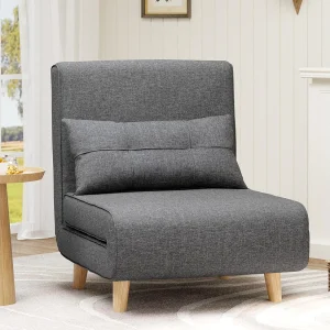 Bealife convertibele fauteuil, 1 – persoons slaapfauteuil, bank, ligstoel, verstelbaar kussen, vouwbaar, AR50
