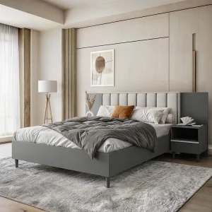 BED Stella 166/211/108 with 2 bedside tables beige BED Stella 166/211/108 with 2 bedside tables beige