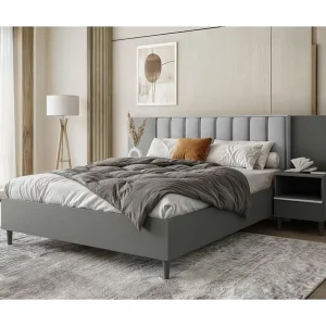 BED Stella 166/211/108 with 1 nightstand grey BED Stella 166/211/108 with 1 nightstand grey