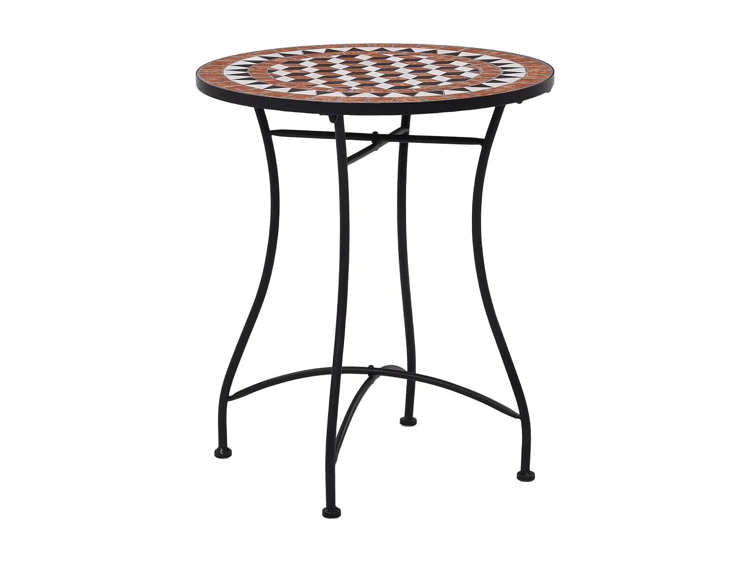 Bistrotafel mozaïek 60 cm keramiek bruin
