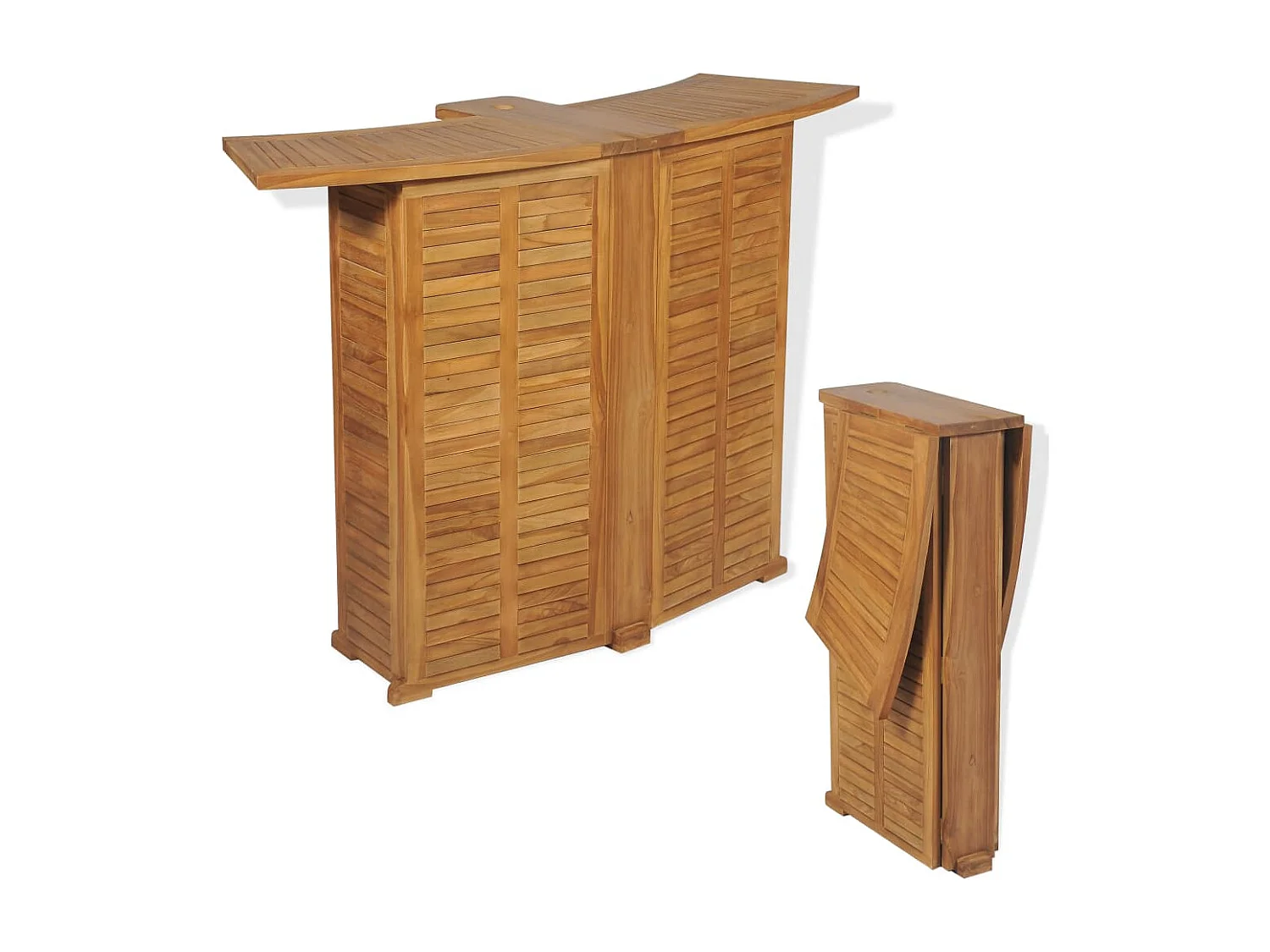 Bartafel inklapbaar 155x53x105 cm massief teakhout