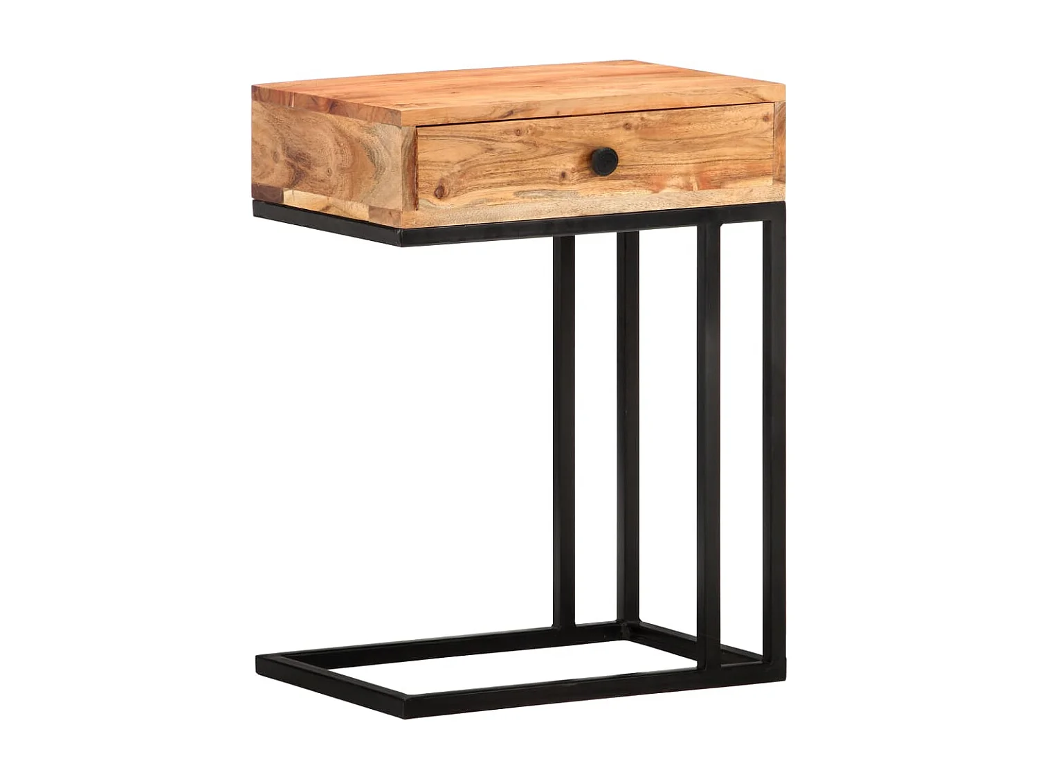 Bijzettafel U-vormig 45x30x61 cm massief acaciahout