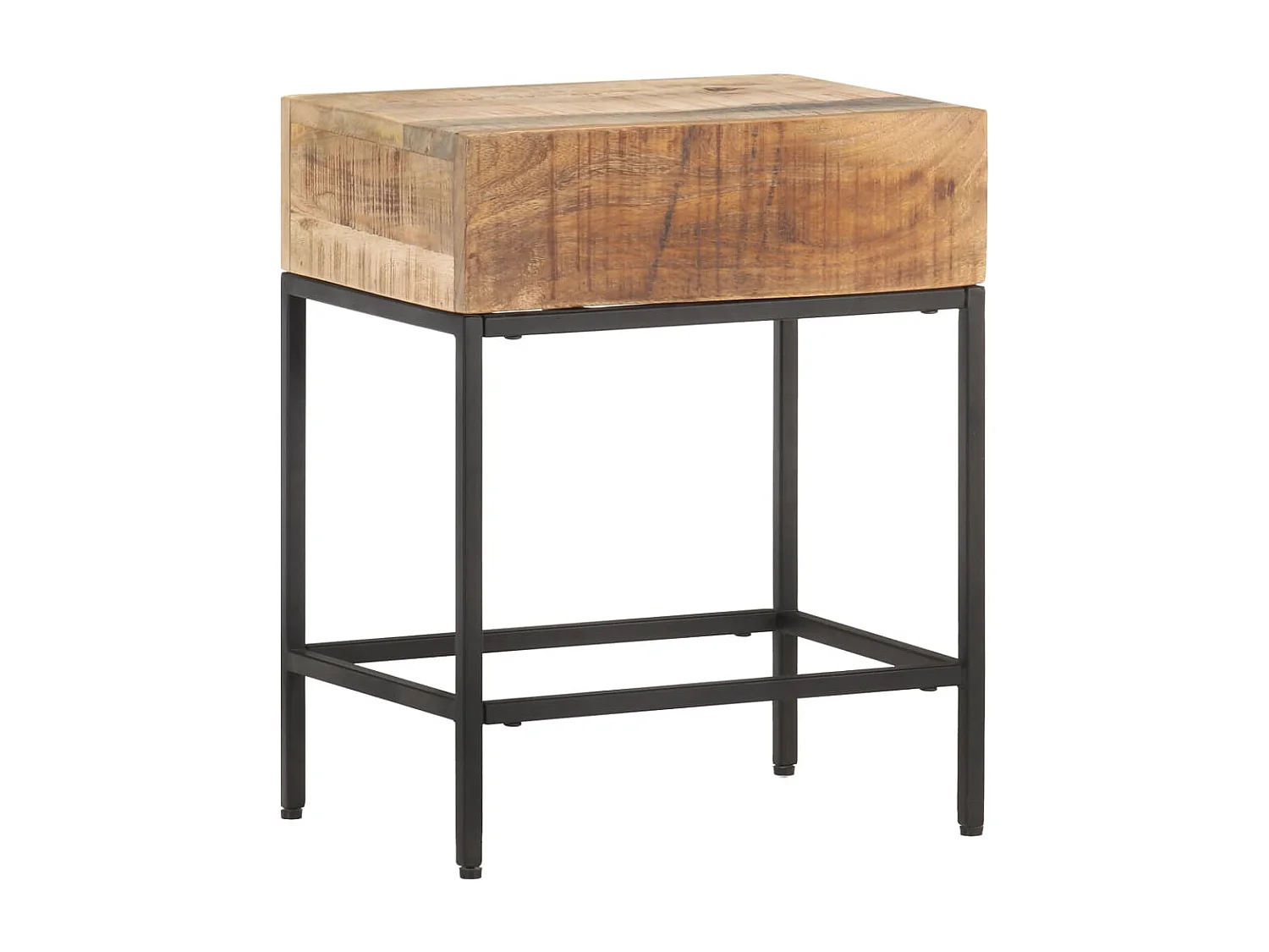 Bijzettafel 40x30x50 cm massief ruw mangohout