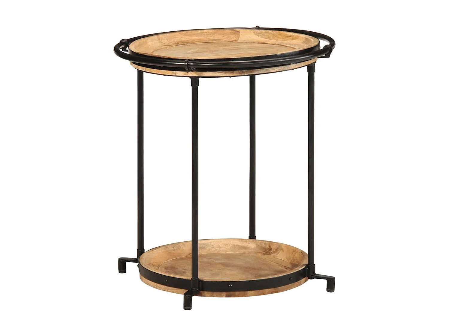 Bijzettafel Ø55x60 cm massief mangohout