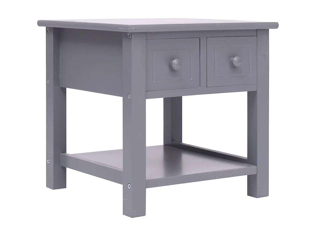 Bijzettafel 40x40x40 cm paulowniahout grijs