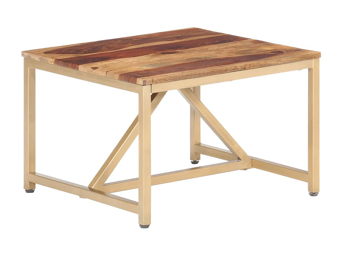 Bijzettafel 60x60x40 cm massief hout
