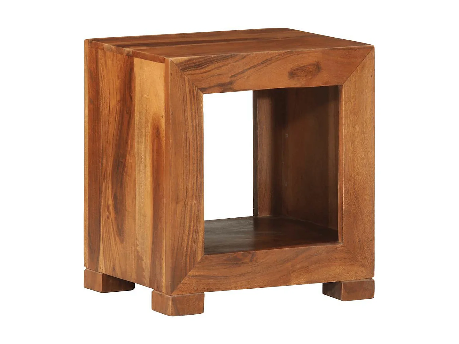 Bijzettafel 37x29x40 cm massief acaciahout