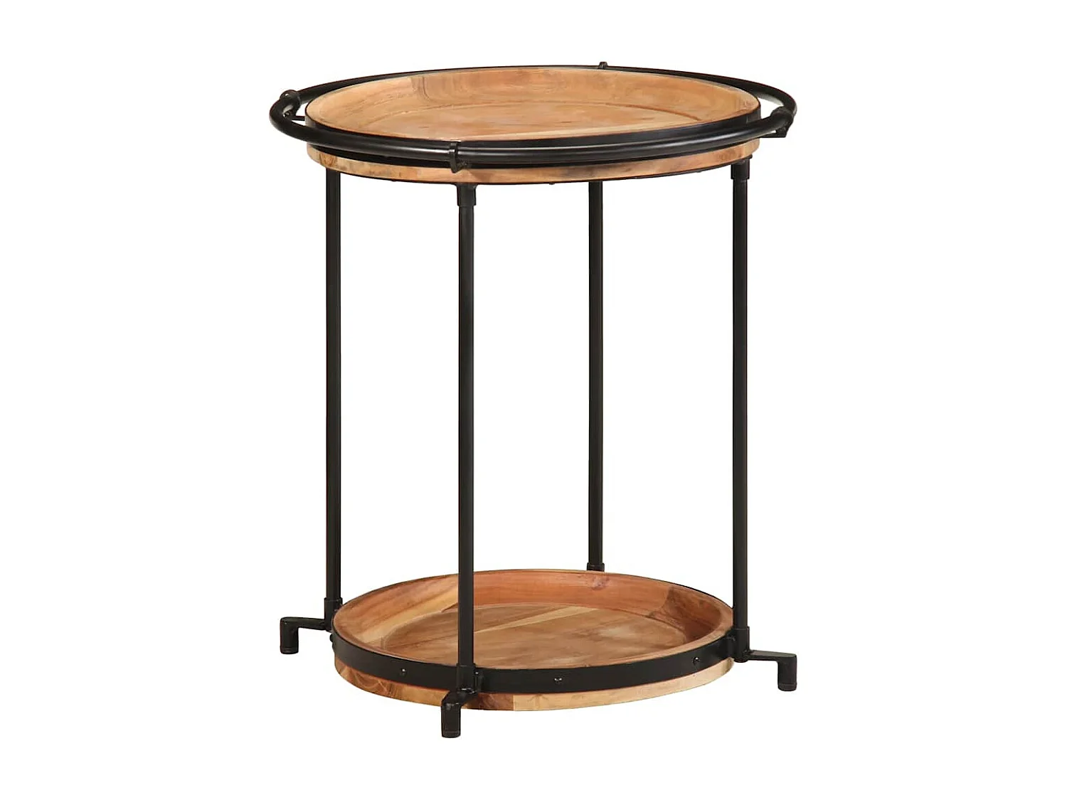 Bijzettafel Ø55x60 cm massief acaciahout