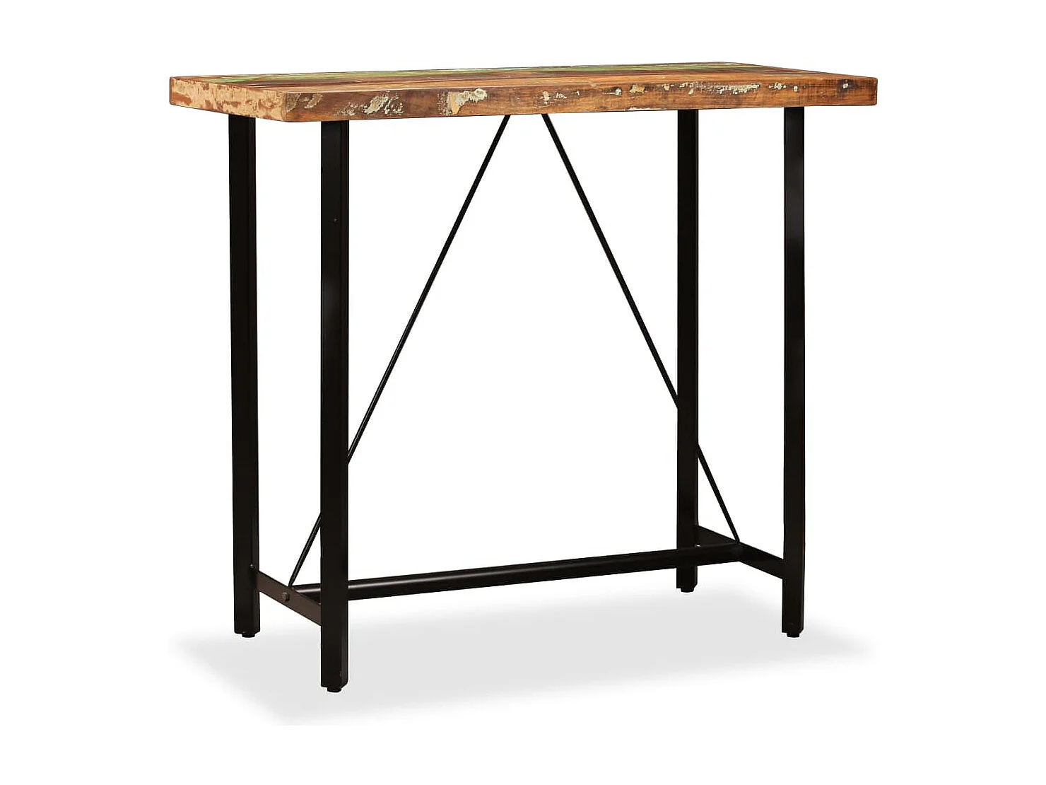 Bartafel 120x60x107 cm massief gerecycled hout