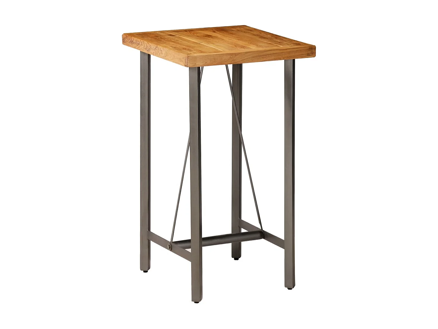 Bartafel 60x60x107 cm massief gerecycled teakhout