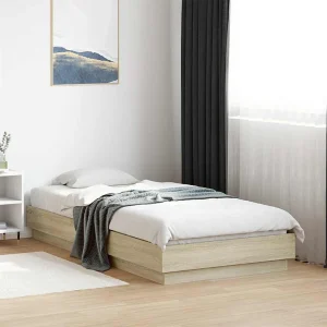 Bedframe zonder matras hout sonoma eikenkleurig 90×190 cm