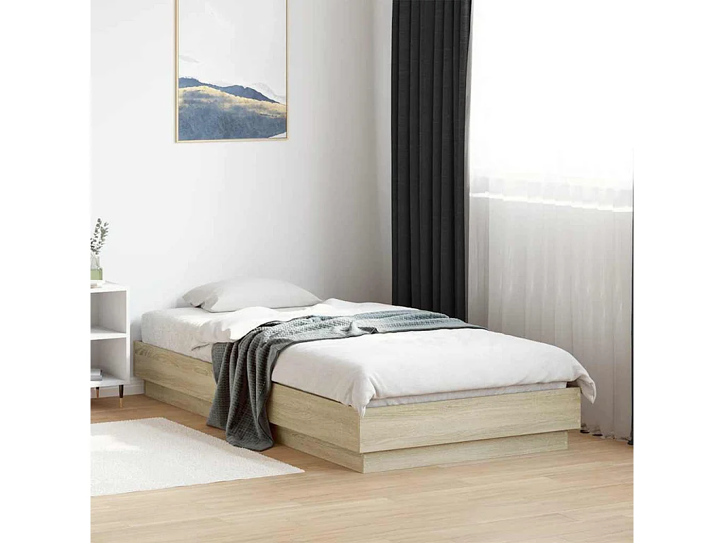 Bedframe zonder matras hout sonoma eikenkleurig 90x190 cm