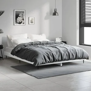 Bedframe LED massief hout wit 140×190 cm Bedframe LED massief hout wit 140×190 cm