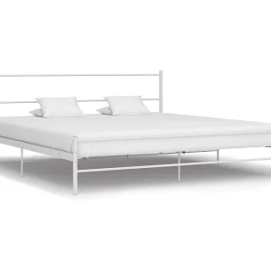 Bedframe metaal wit 180×200 cm Bedframe metaal wit 180×200 cm