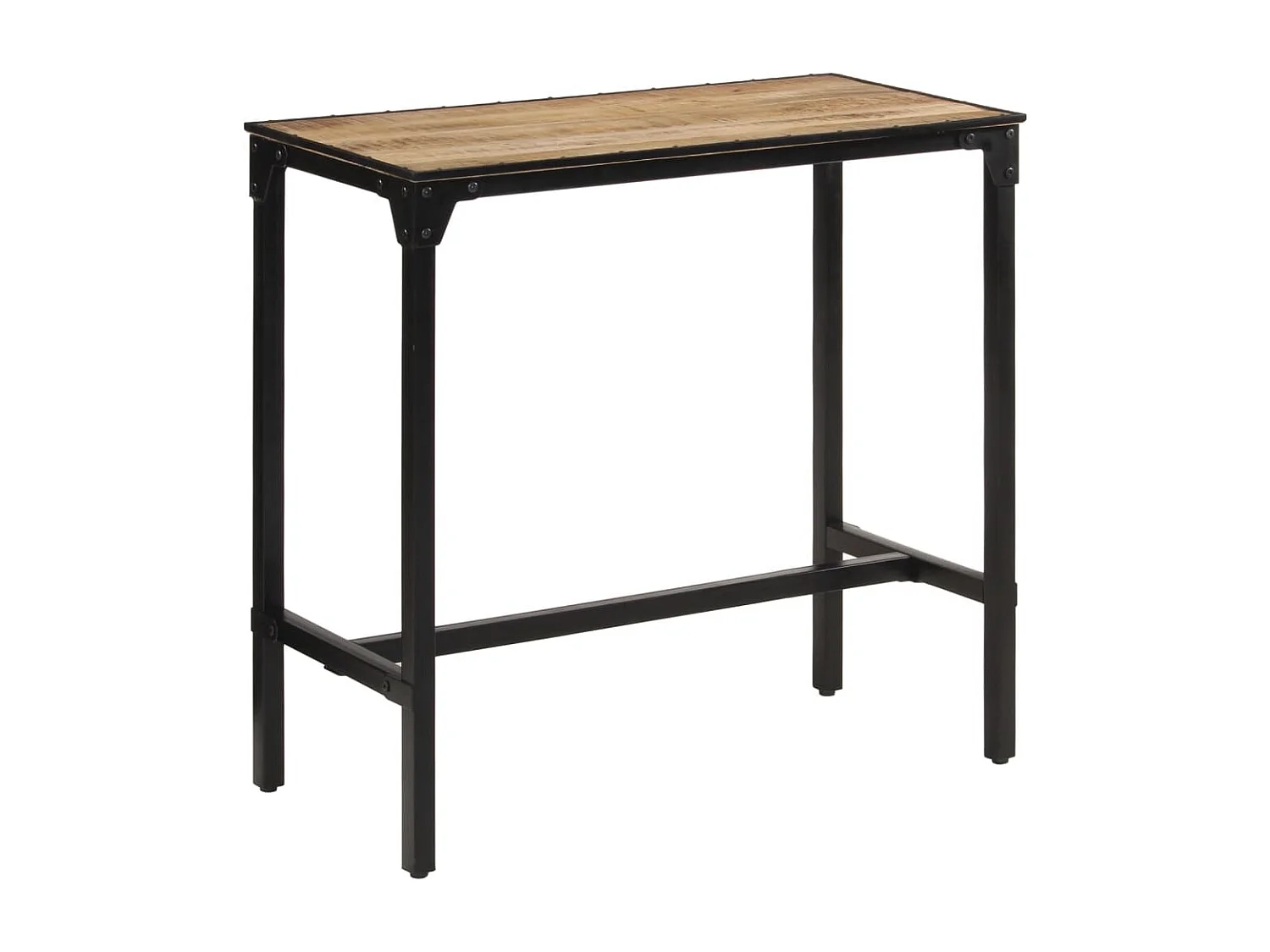 Bartafel 110x55x107 cm massief ruw mangohout