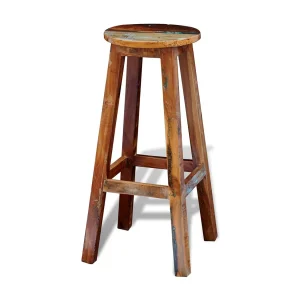 Barkruk massief gerecycled hout Barkruk massief gerecycled hout
