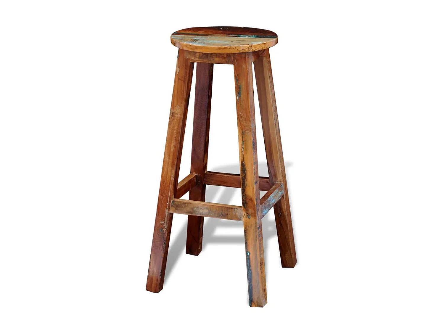 Barkruk massief gerecycled hout