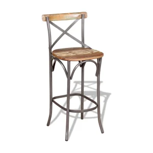 Barkruk massief gerecycled hout Barkruk massief gerecycled hout