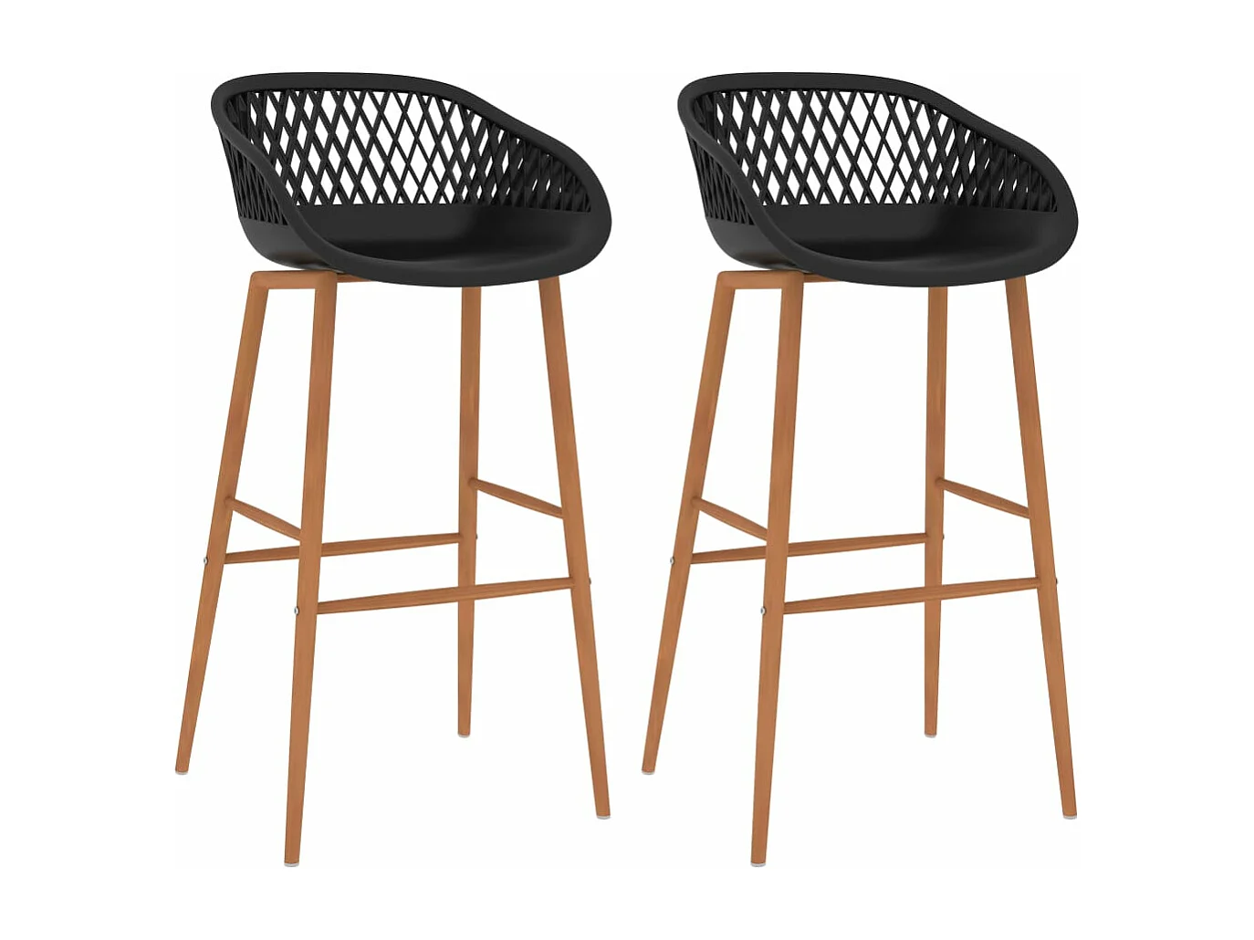 Barstoelen 2 st zwart