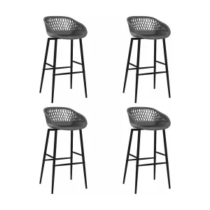 Barstoelen 4 st grijs Barstoelen 4 st grijs