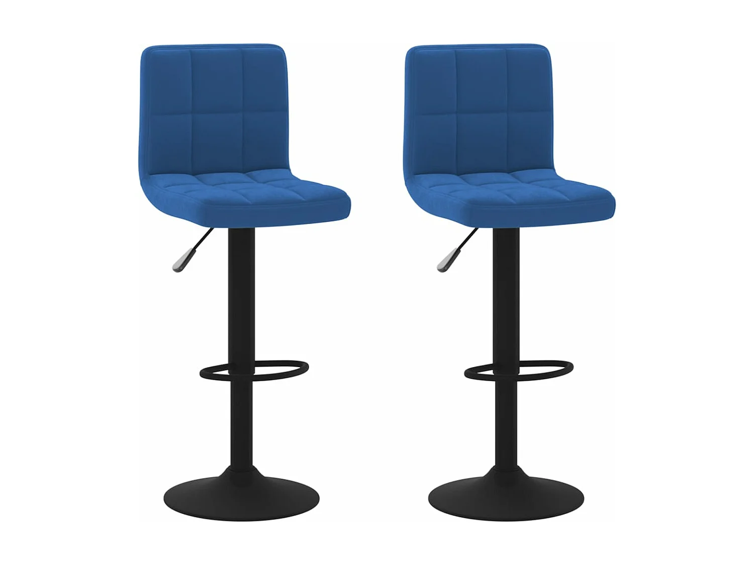 Barkrukken 2 st fluweel blauw