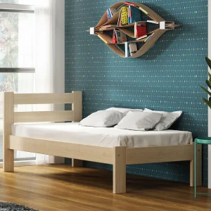 Bed 90×200 hout Aron, kleur grenen Bed 90×200 hout Aron, kleur grenen