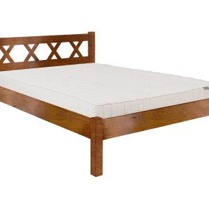 Bed 160×200 hout Modern, kastanjekleur