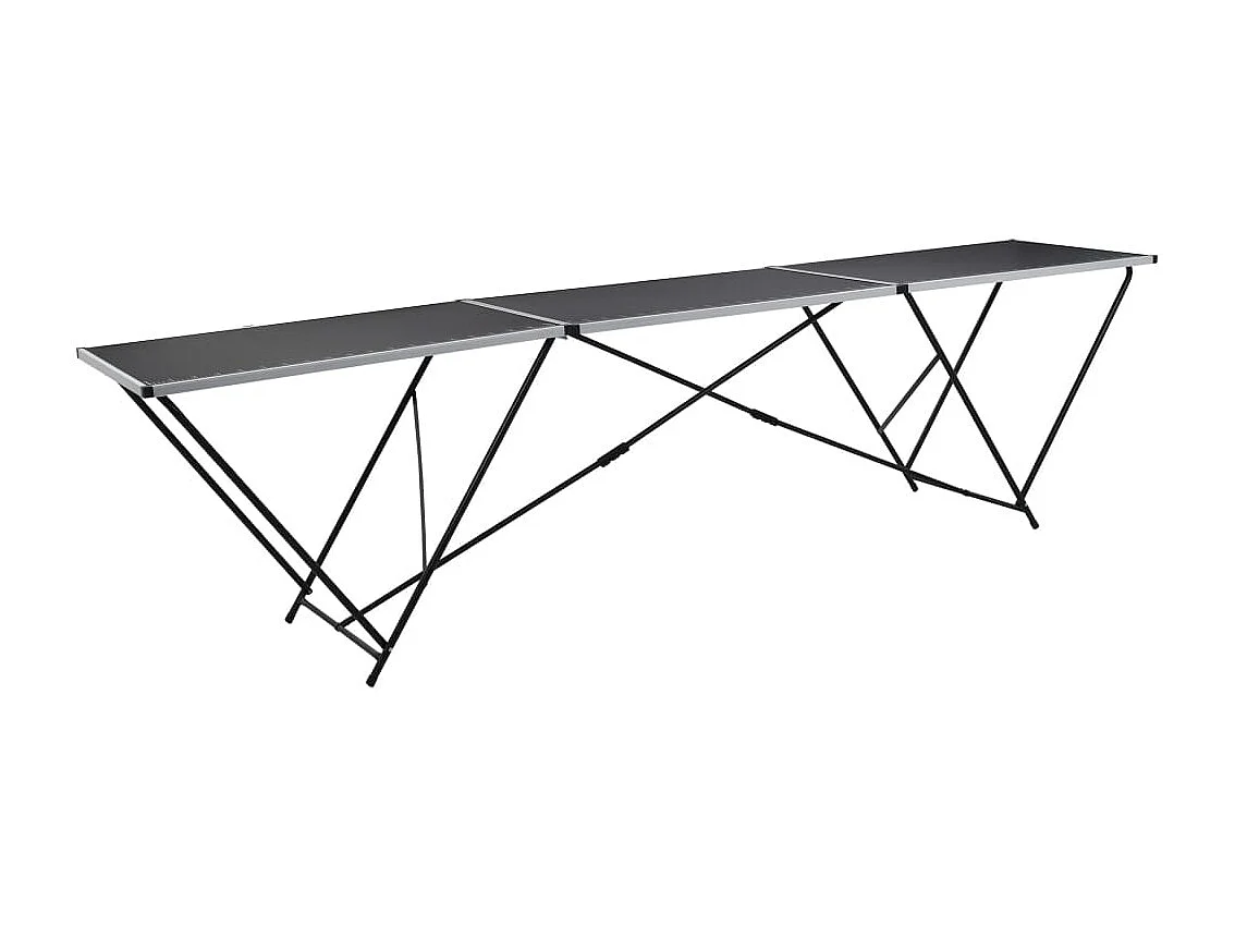 Behangtafel inklapbaar 300x60x78 cm MDF en aluminium