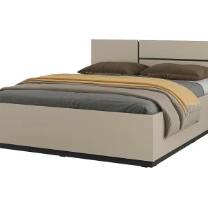 Bed HAVANA 160×200 beige en zwart met bedbodem – Hedendaagse soberheid en optimaal comfort Bed HAVANA 160×200 beige en zwart met bedbodem – Hedendaagse soberheid en optimaal comfort