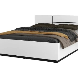 Bed HAVANA 160×200 wit en zwart met lattenbodem – Modern design en geoptimaliseerd comfort Bed HAVANA 160×200 wit en zwart met lattenbodem – Modern design en geoptimaliseerd comfort