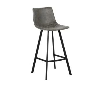 Barkruk 'Ozan' PU Grijs, afmetingen: H108 x B49 x D47 cm Barkruk 'Ozan' PU Grijs, afmetingen: H108 x B49 x D47 cm