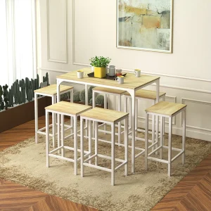 Bartafelset Eikenhout 4 Krukken – Natuurlijk en Robuust Design Bartafelset Eikenhout 4 Krukken – Natuurlijk en Robuust Design