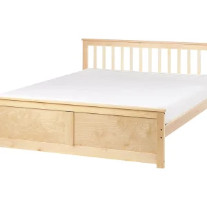 Bed Dennenhout OLENDON 160 x 200 cm Lichtbruin Bed Dennenhout OLENDON 160 x 200 cm Lichtbruin