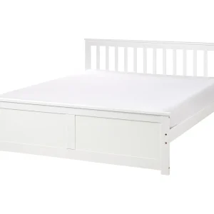 Bed Dennenhout OLENDON 160 x 200 cm Wit Bed Dennenhout OLENDON 160 x 200 cm Wit
