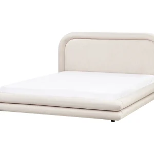 Bed Kunstlinnen LAVARDENS 180 x 200 cm Lichtbeige