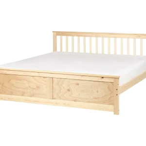 Bed Dennenhout OLENDON 180 x 200 cm Lichtbruin Bed Dennenhout OLENDON 180 x 200 cm Lichtbruin