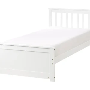 Bed hout wit 90 x 200 cm OLENDON Bed hout wit 90 x 200 cm OLENDON