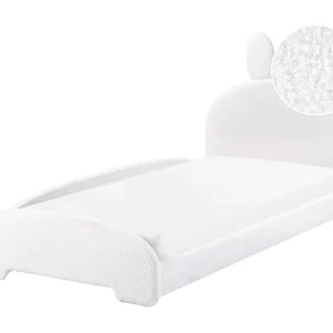 Bed bouclé wit 90 x 200 cm PERROS Bed bouclé wit 90 x 200 cm PERROS