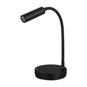 Lampe LED Stem Beneito Faure 5W, lumière chaude, tête orientable, sans fil, idéale bureau, lecture ou chevet noir Lampe LED Stem Beneito Faure 5W, lumière chaude, tête orientable, sans fil, idéale bureau, lecture ou chevet noir
