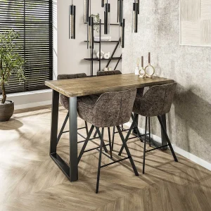 Bartafel Industrieel – Massief Mangohout – Blank – Trapezium – 135x70x92
