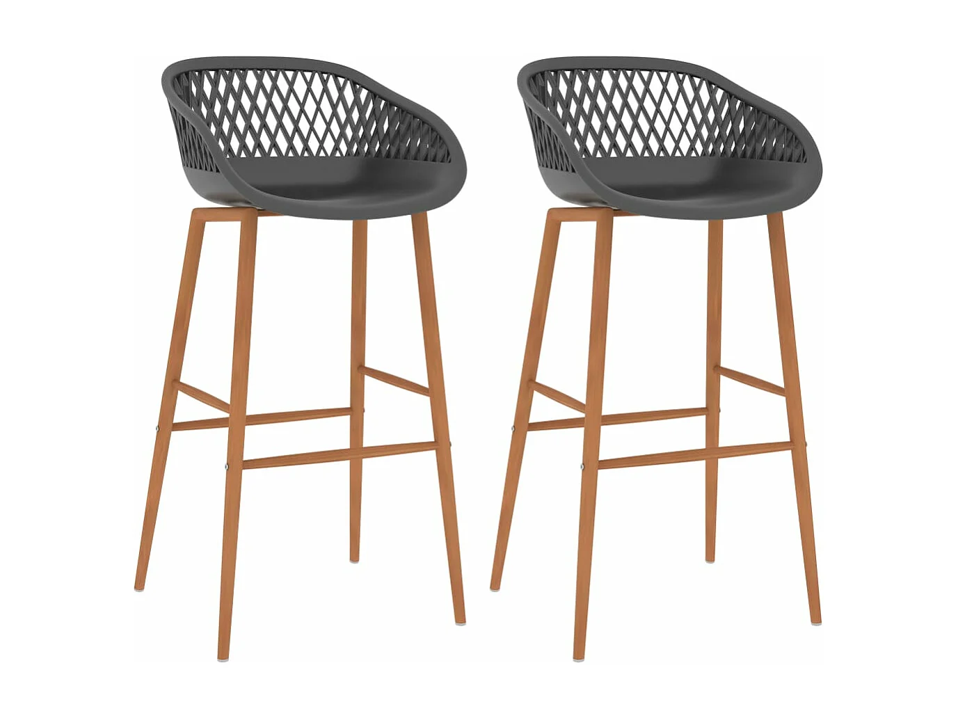 Barstoelen 2 st grijs