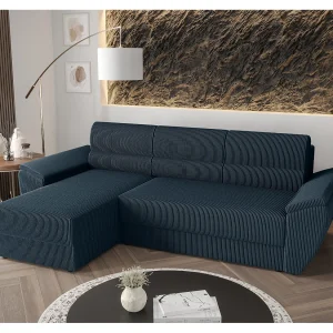 BEDANTE Hoekbank L REBI L2 Poso 05 Links met slaapfunctie, donkerblauw, L-vorm, bank met opbergruimte, bedlade, woonkamerbank, bankstel, sofa, slaapbank BEDANTE Hoekbank L REBI L2 Poso 05 Links met slaapfunctie, donkerblauw, L-vorm, bank met opbergruimte, bedlade, woonkamerbank, bankstel, sofa, slaapbank