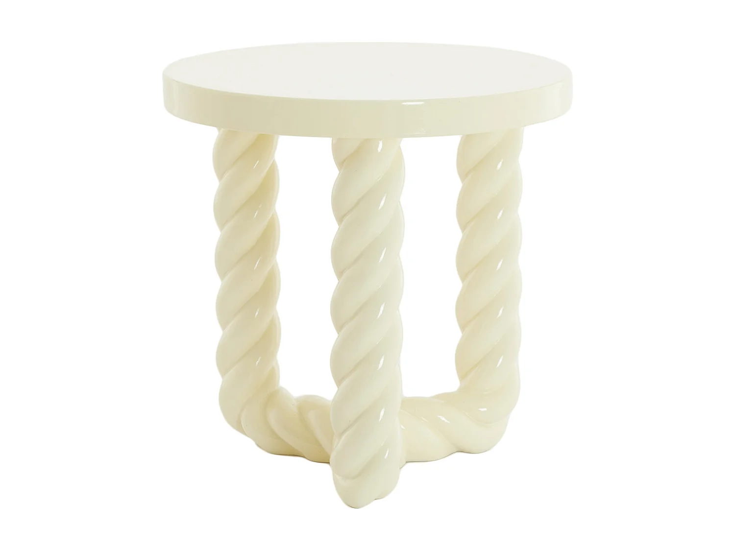 Bijzettafel VALLEJO - Ø46x46cm - Wit