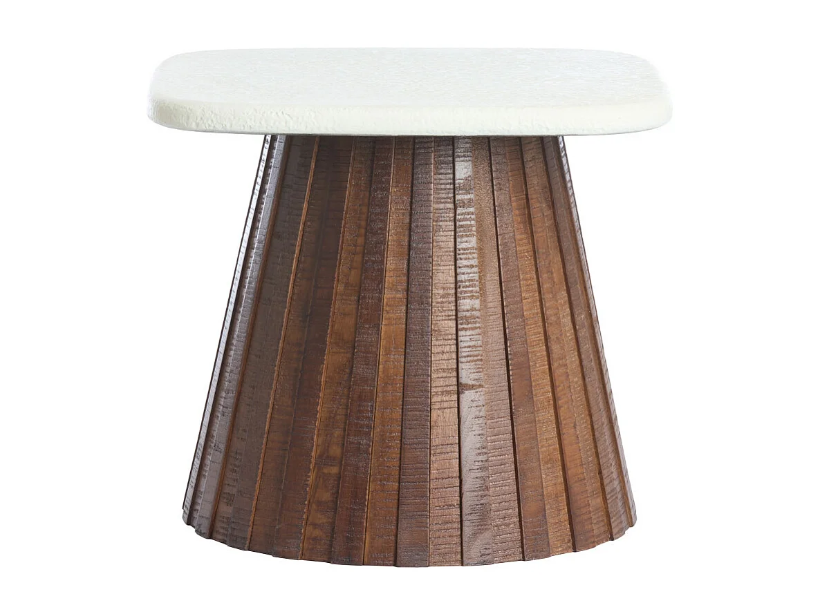 Bijzettafel OKATO - Ø45x40cm - Wit