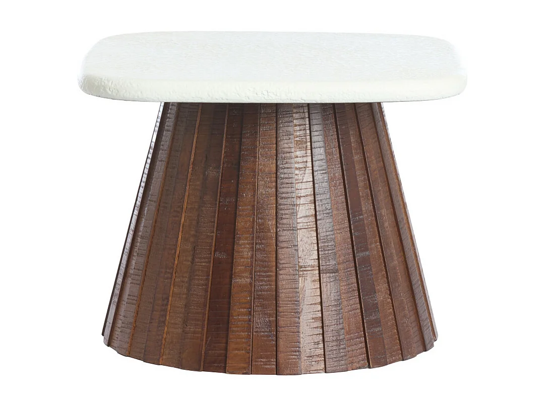 Bijzettafel OKATO - Ø45x35cm - Wit