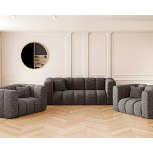 Bankstel 2+1+1 bankstel serie Grand stilvol, stof Haga Graphite Bankstel 2+1+1 bankstel serie Grand stilvol, stof Haga Graphite
