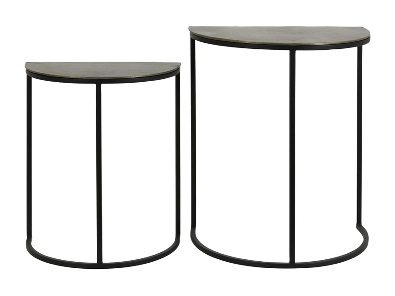 Bijzettafel PETO - 46x30.5x55cm - Brons - Set van 2