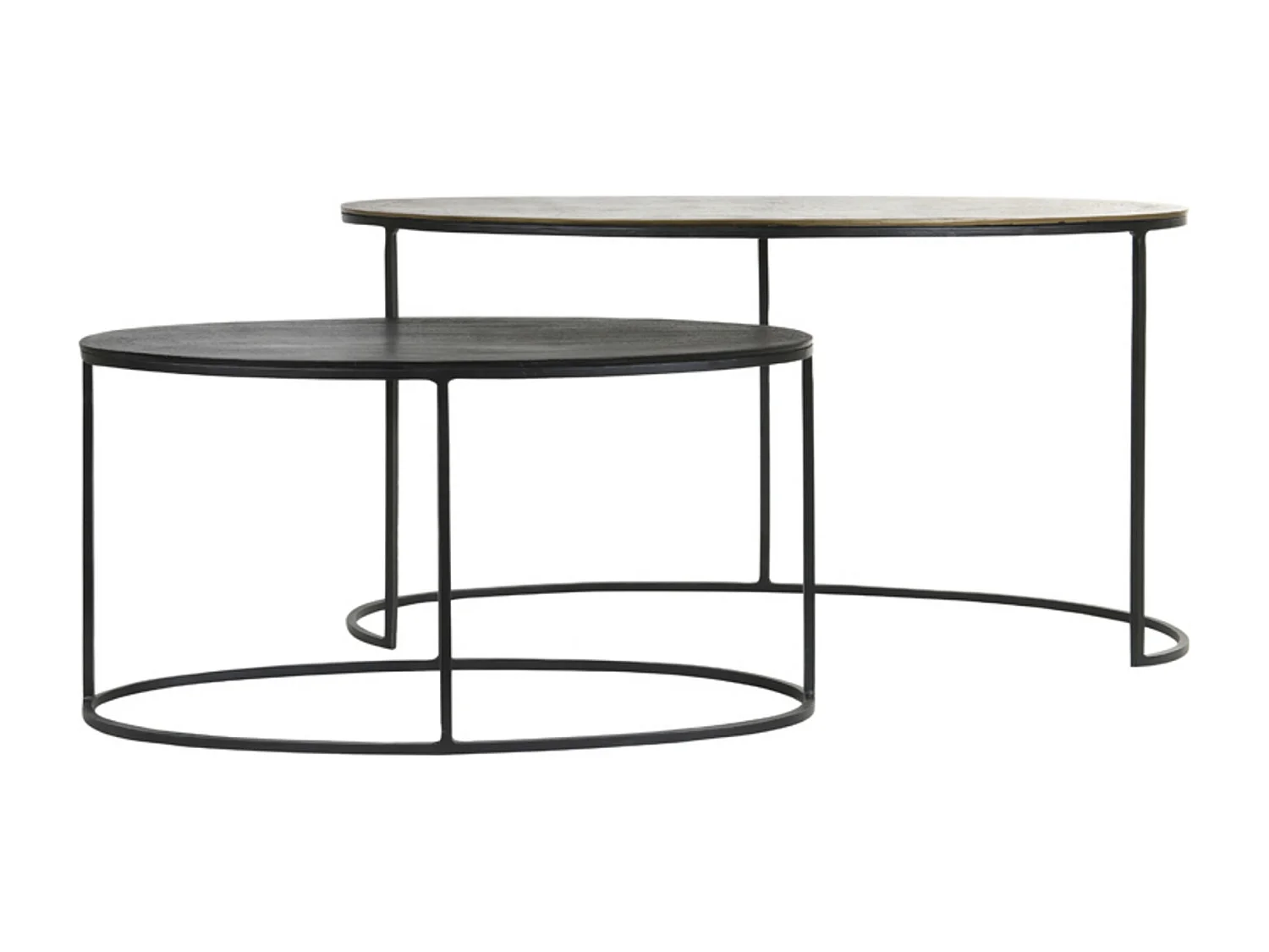 Bijzettafel PAXSON - 89x42x46cm - Brons - Set van 2